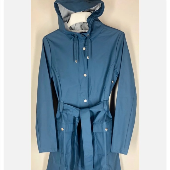 RAINS Curve Rain Jacket Blue XXS/XS NWT - Picture 4 of 9